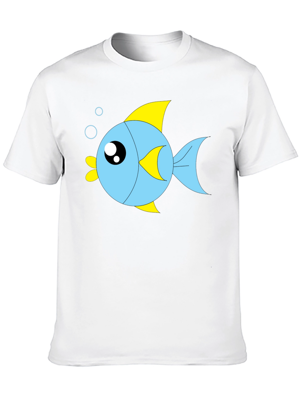 Cartoon Fish Graphic Black T-Shirt
