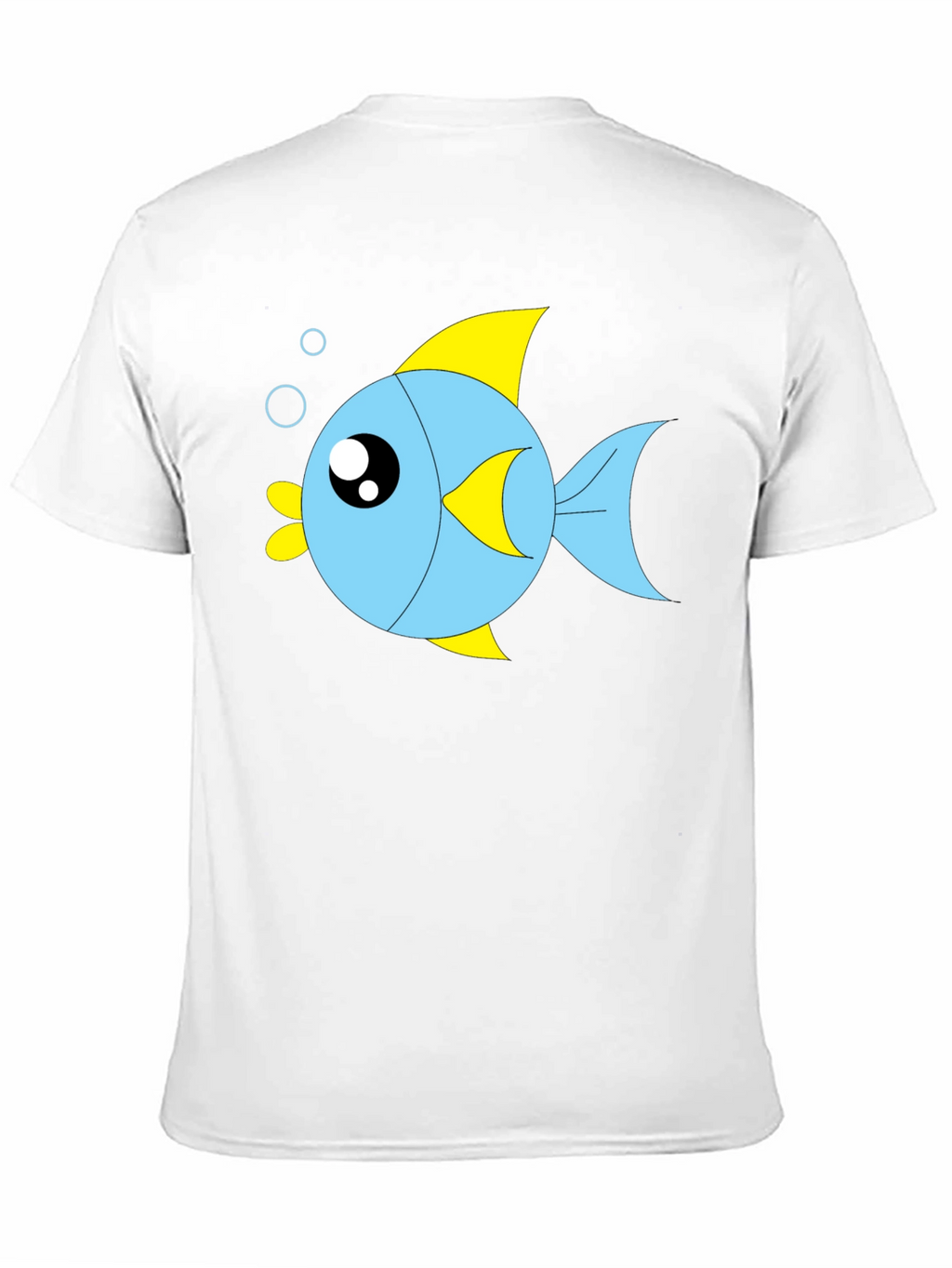 Cartoon Fish Graphic Black T-Shirt