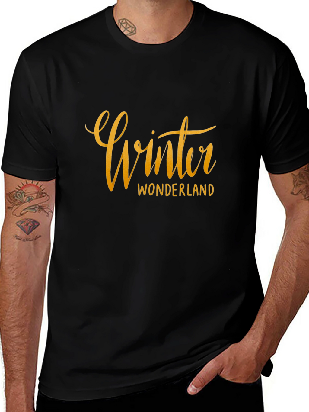 Winter Wonderland Black Graphic Tee