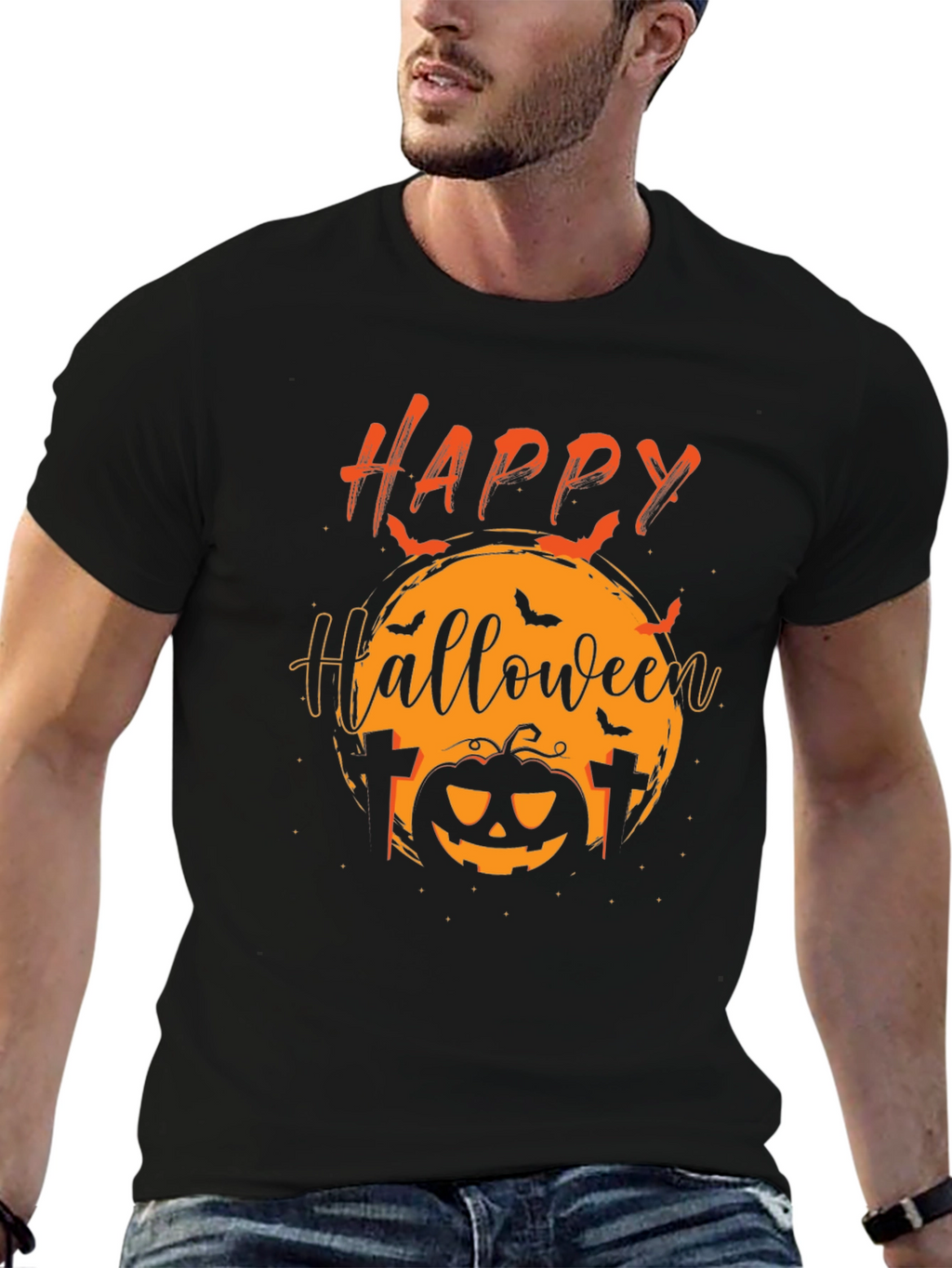 Happy Halloween Graphic Tee - Spooky Season Shirt