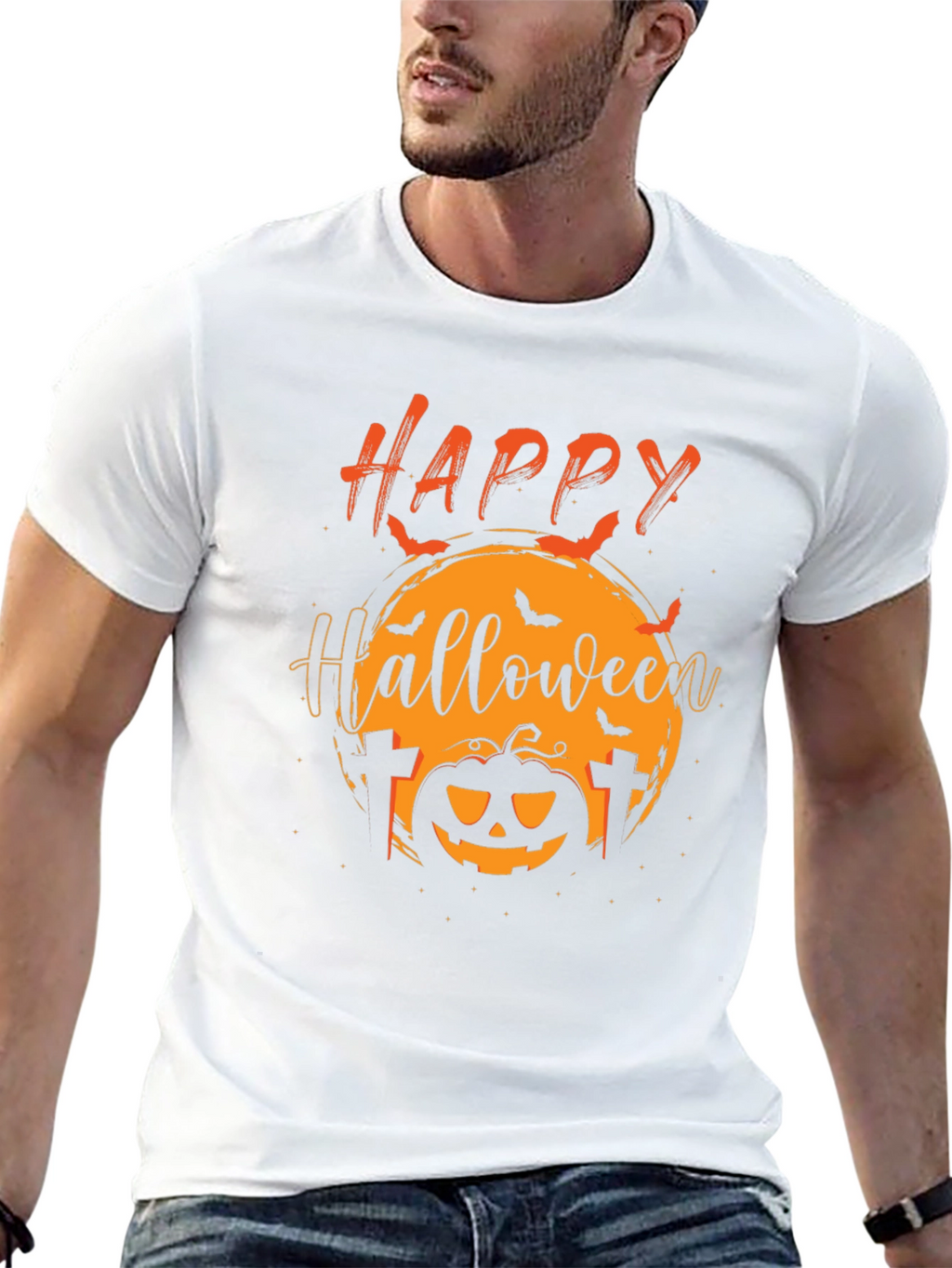 Happy Halloween Graphic Tee - Spooky Season Shirt