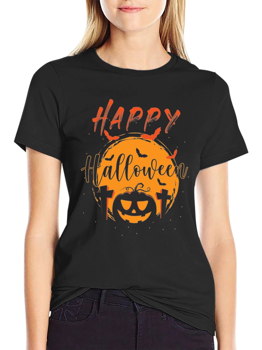 Happy Halloween Graphic Tee - Spooky Season Shirt