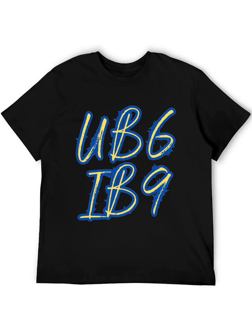 Stylish UB6 IB9 Graphic Tee - Black