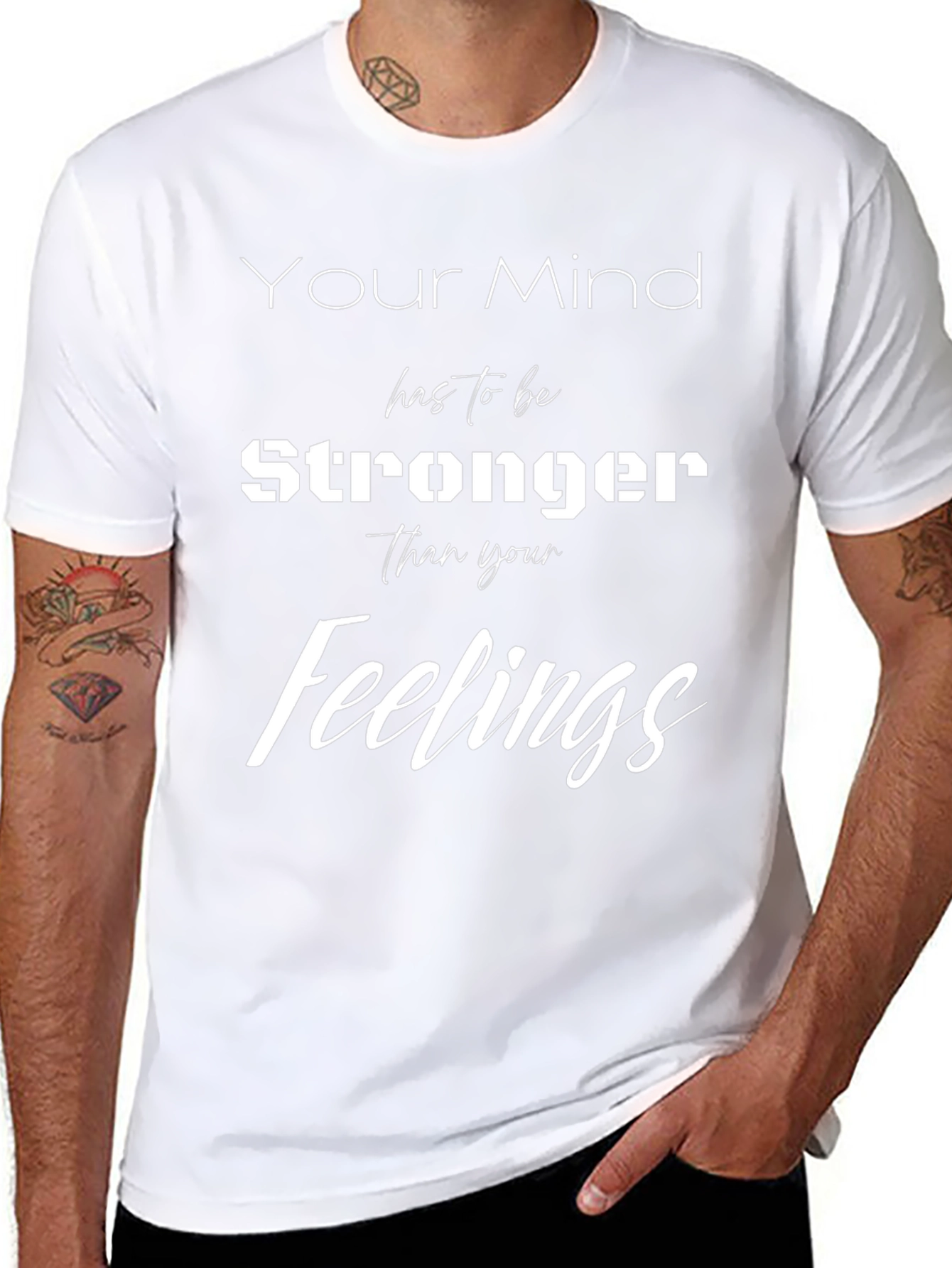 Mind Over Feelings Graphic T-Shirt