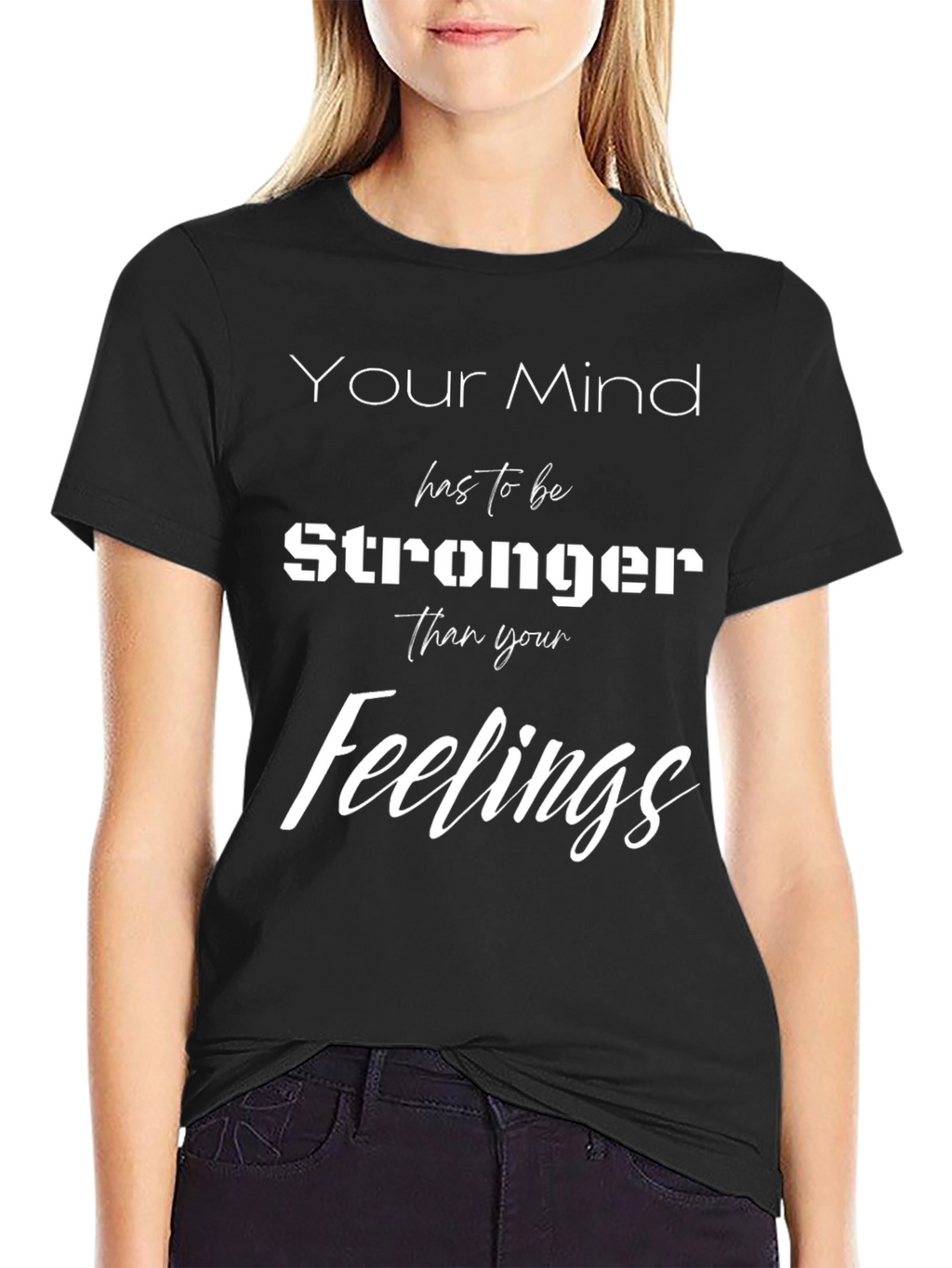 Mind Over Feelings Graphic T-Shirt