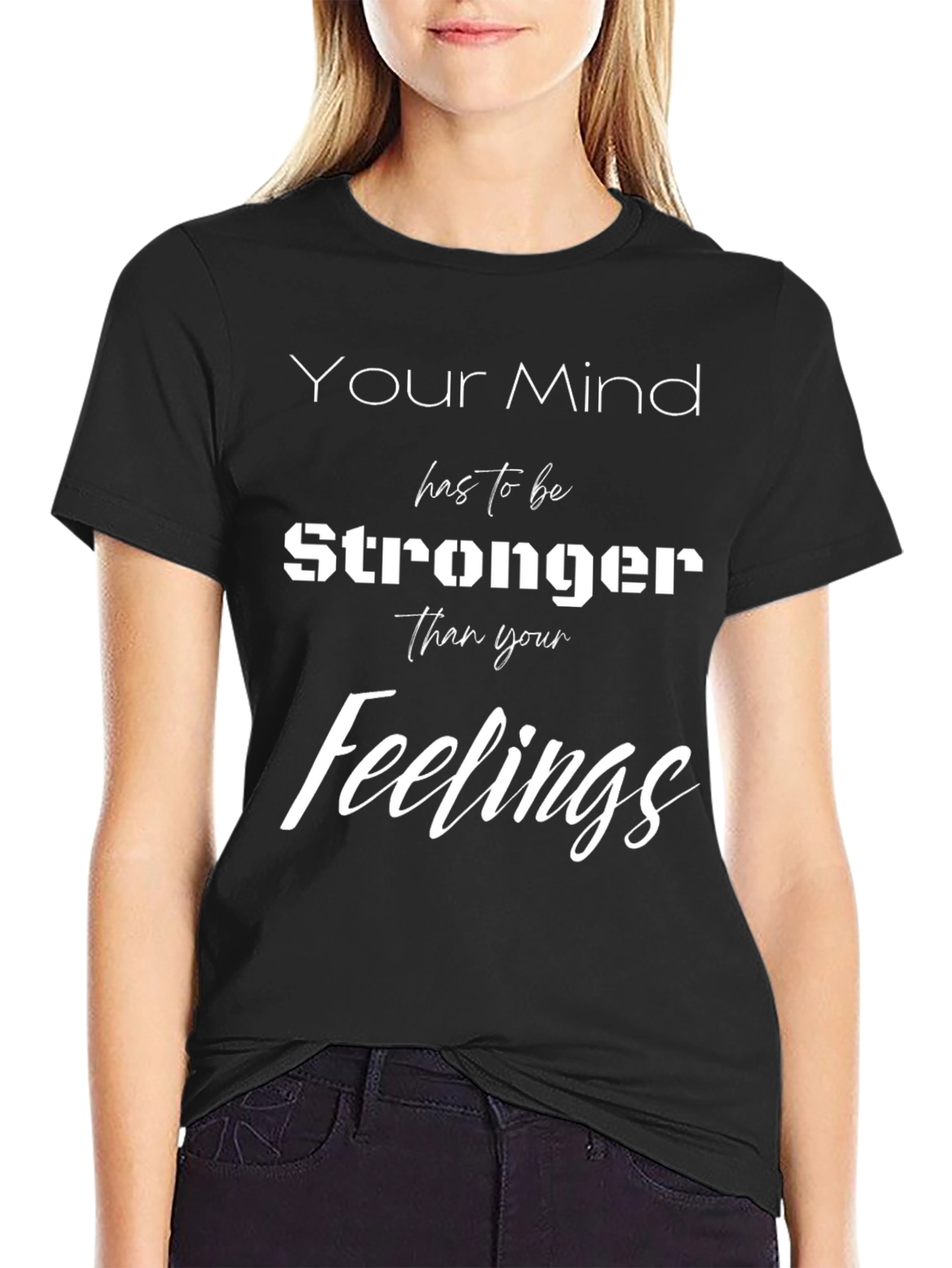 Mind Over Feelings Graphic T-Shirt