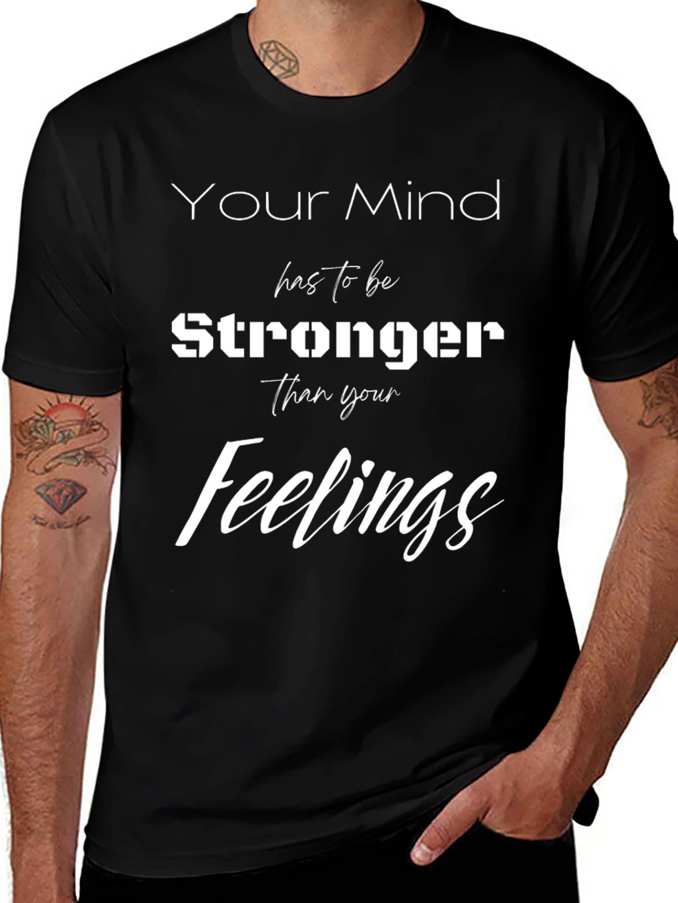 Mind Over Feelings Graphic T-Shirt