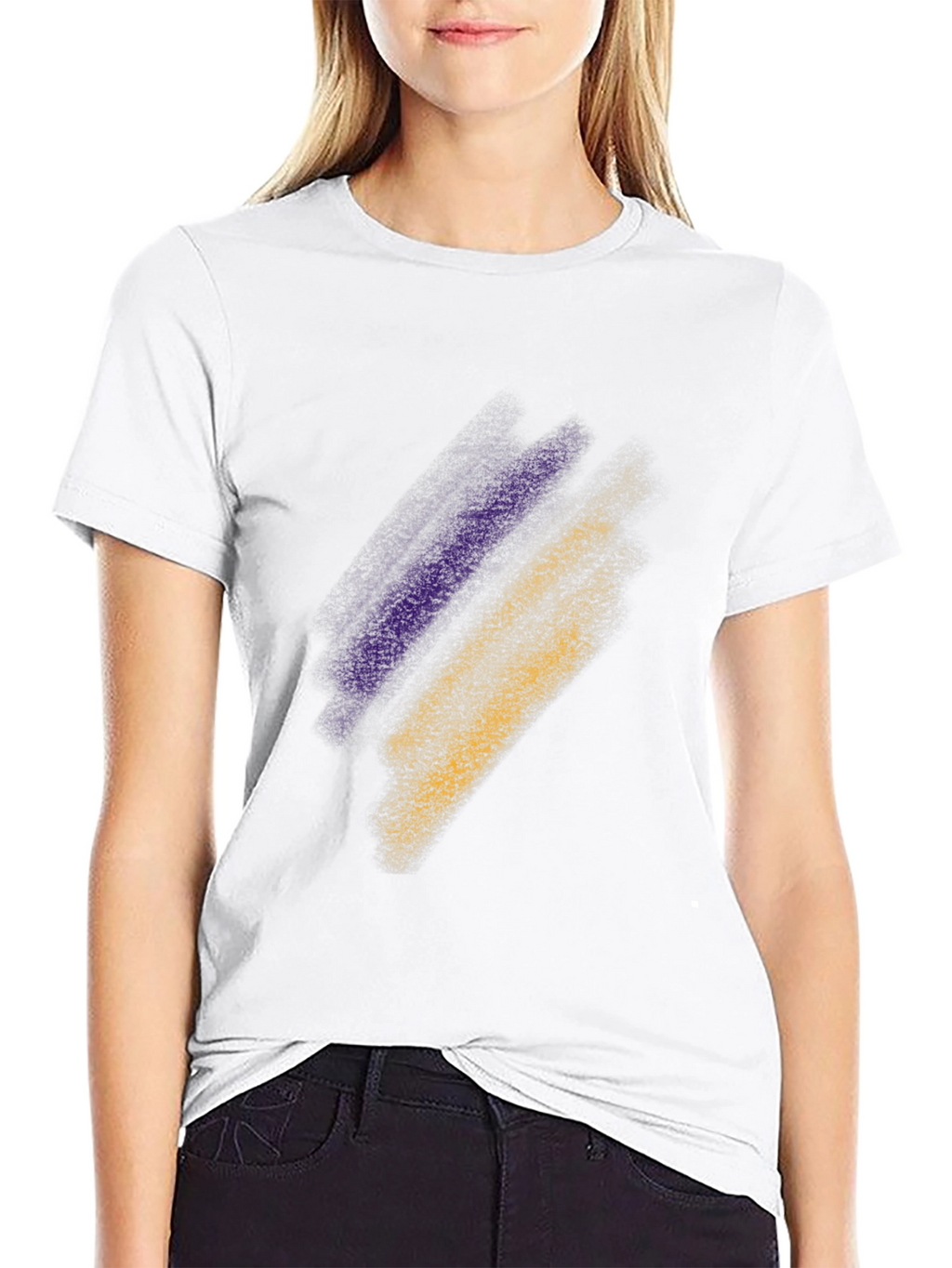 Abstract Stripe Tee - Black