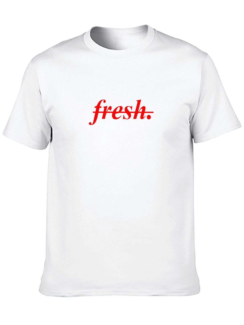 Fresh Graphic Tee - Red Text on Black Shirt