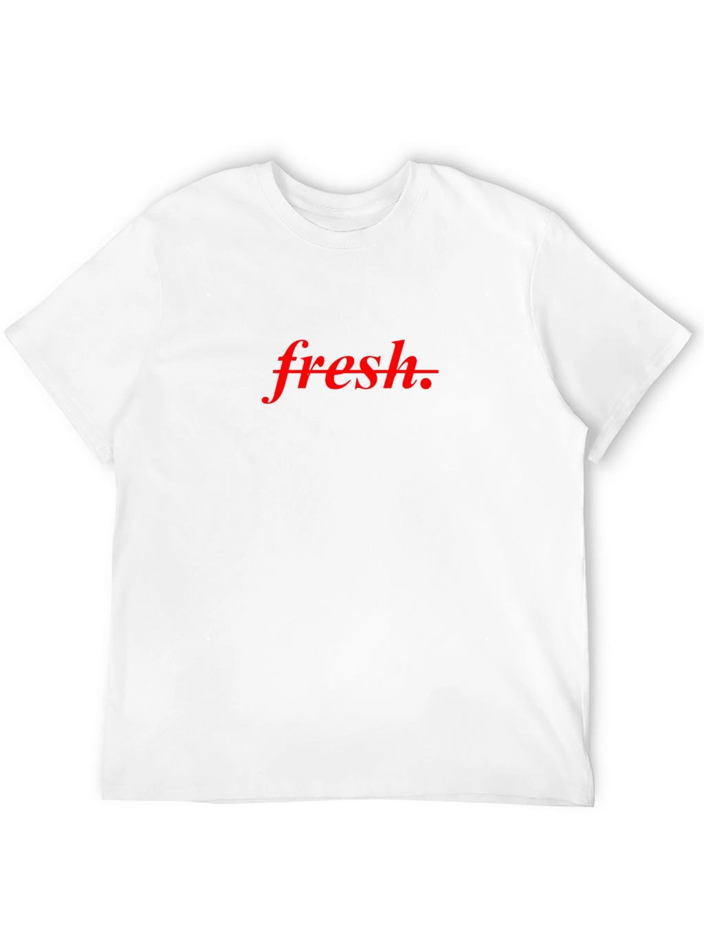 Fresh Graphic Tee - Red Text on Black Shirt
