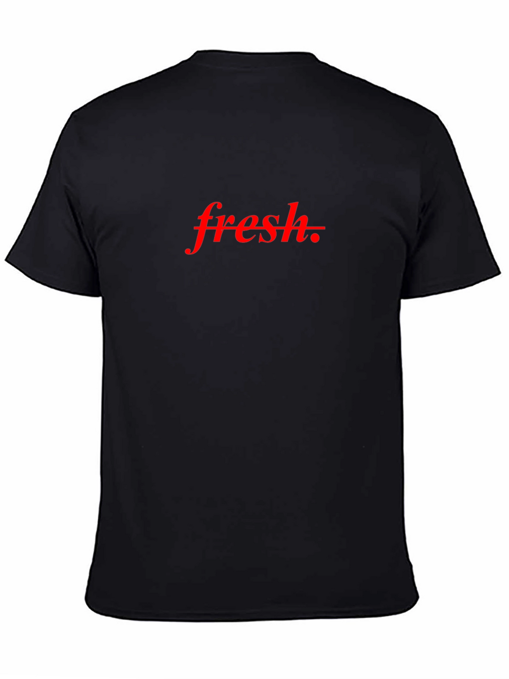 Fresh Graphic Tee - Red Text on Black Shirt