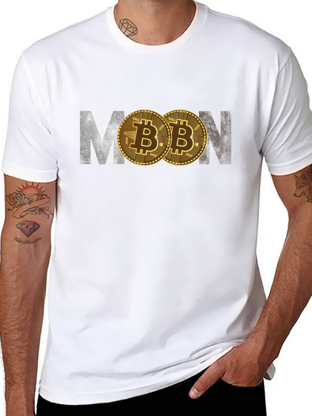 Bitcoin To The Moon T-Shirt Crypto BTC HODL