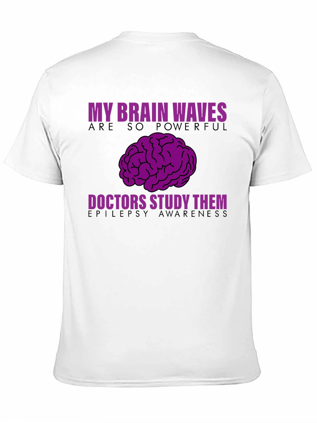 Epilepsy Awareness T-Shirt - My Brain Waves Powerful