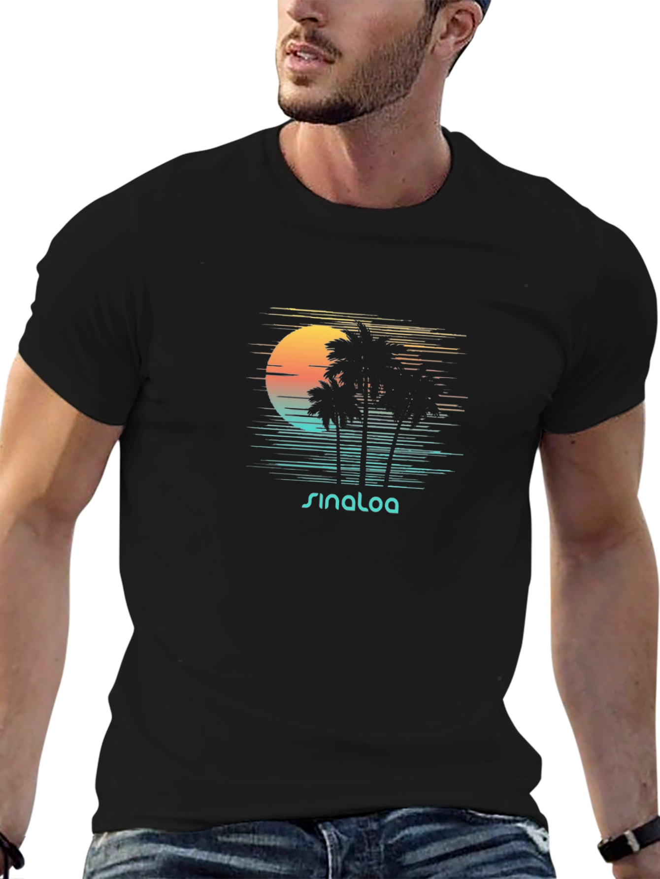 Sinaloa Sunset T-Shirt - Palm Tree Graphic Tee