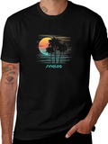 Sinaloa Sunset T-Shirt - Palm Tree Graphic Tee