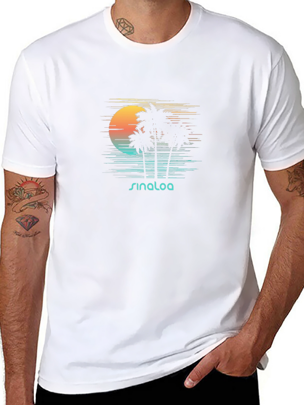 Sinaloa Sunset T-Shirt - Palm Tree Graphic Tee