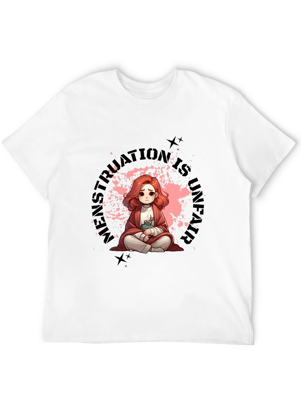 Anime Girl Menstruation is Never Fair T-Shirt