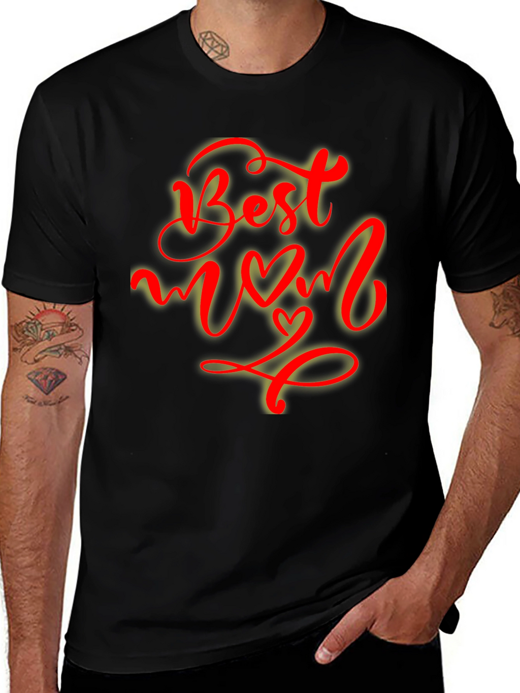 Best Mom Ever T-Shirt - Heart Design
