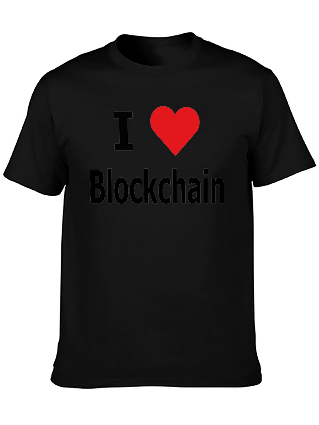 I Love Blockchain T-Shirt Black