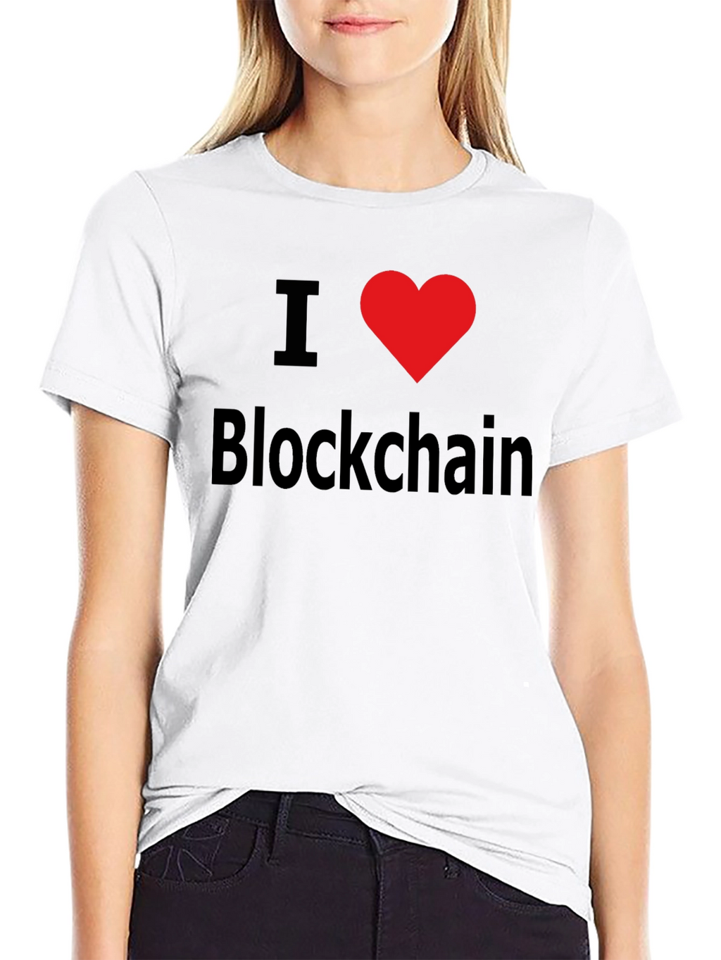 I Love Blockchain T-Shirt Black