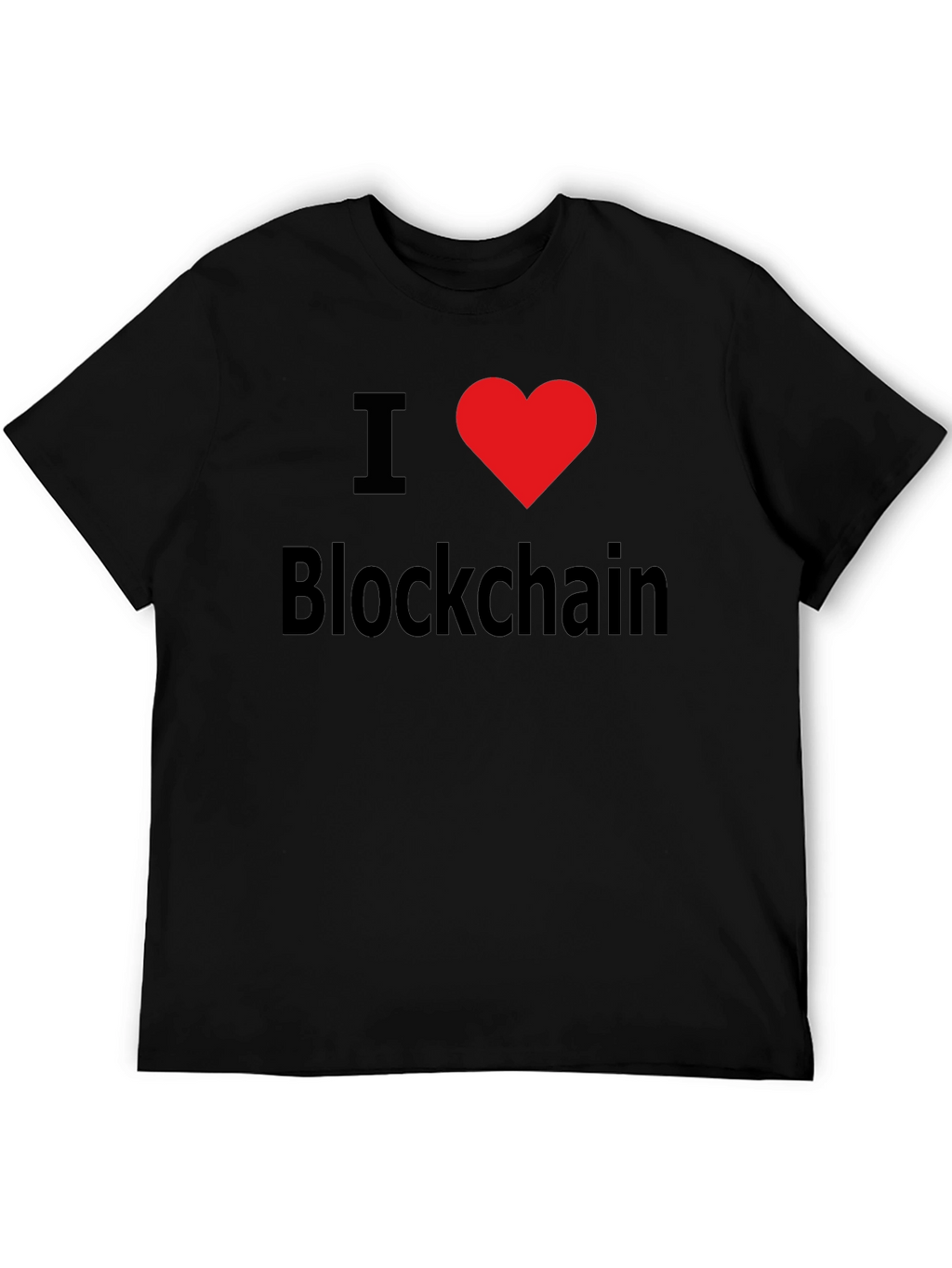 I Love Blockchain T-Shirt Black