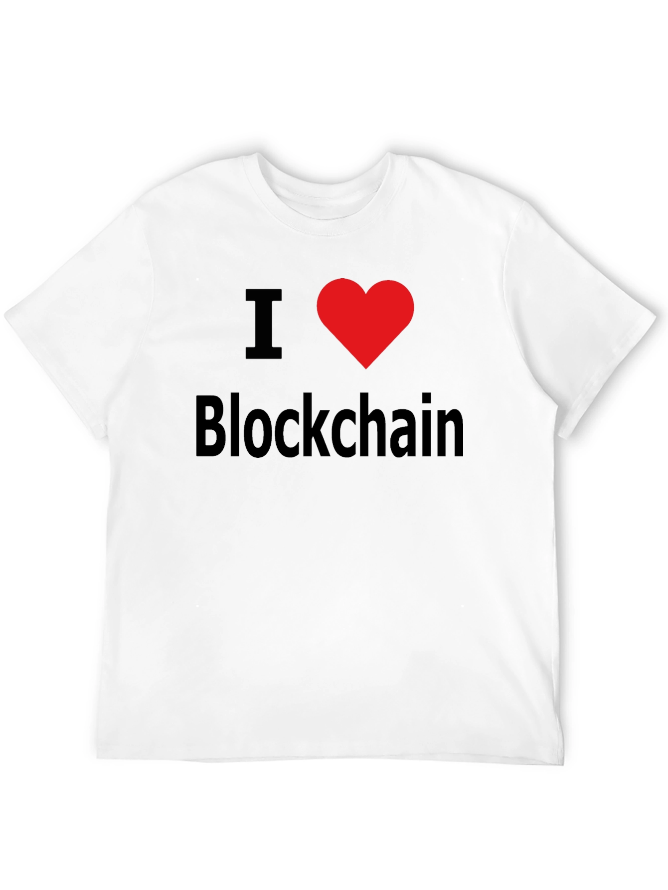 I Love Blockchain T-Shirt Black