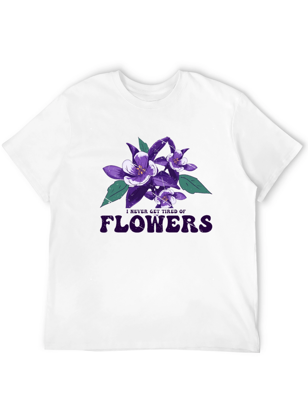 Floral Graphic Print Crew Neck T-Shirt