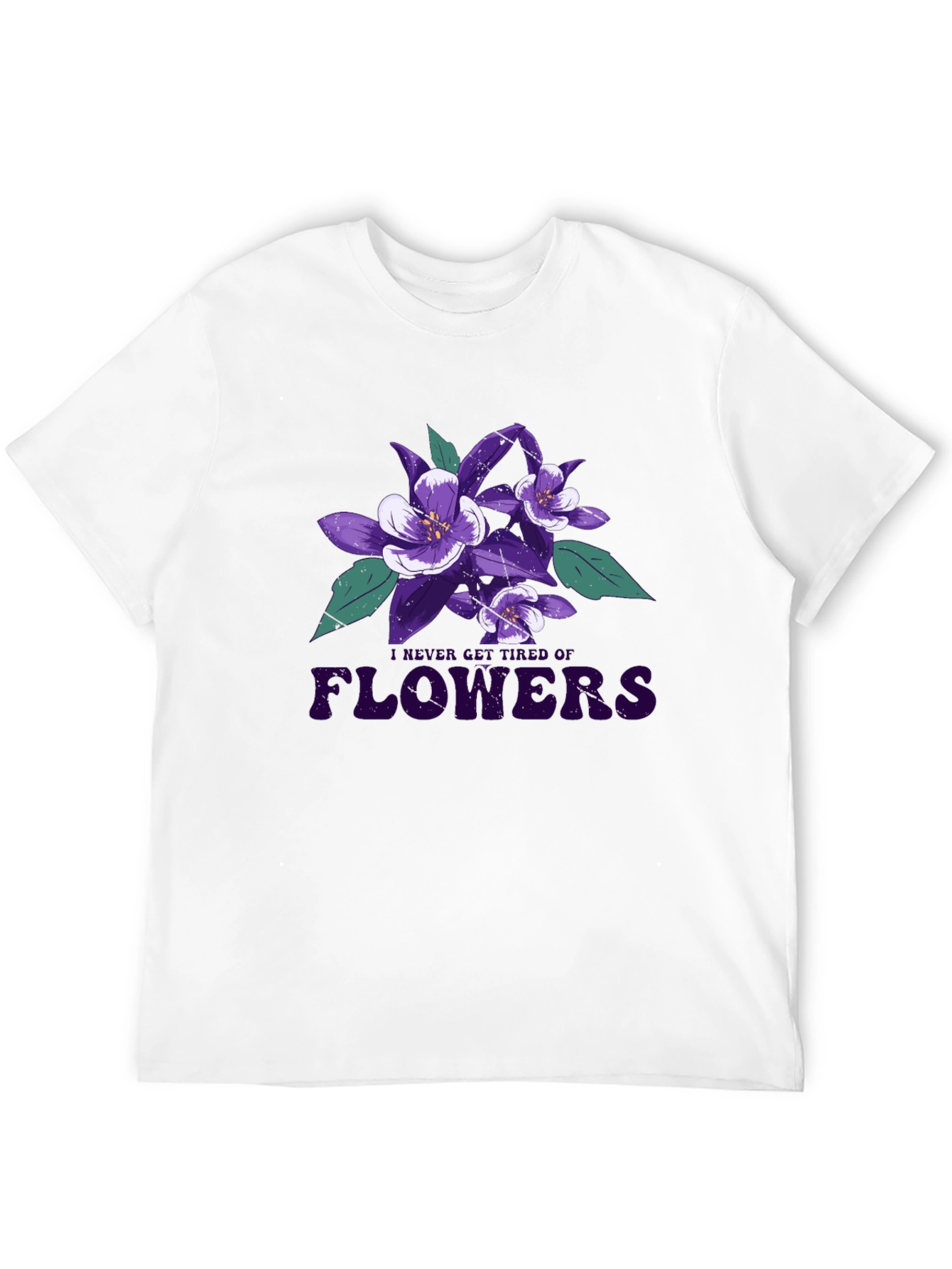 Floral Graphic Print Crew Neck T-Shirt