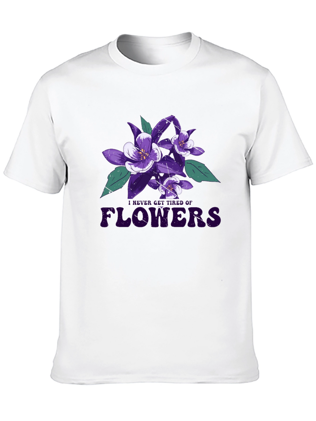 Floral Graphic Print Crew Neck T-Shirt