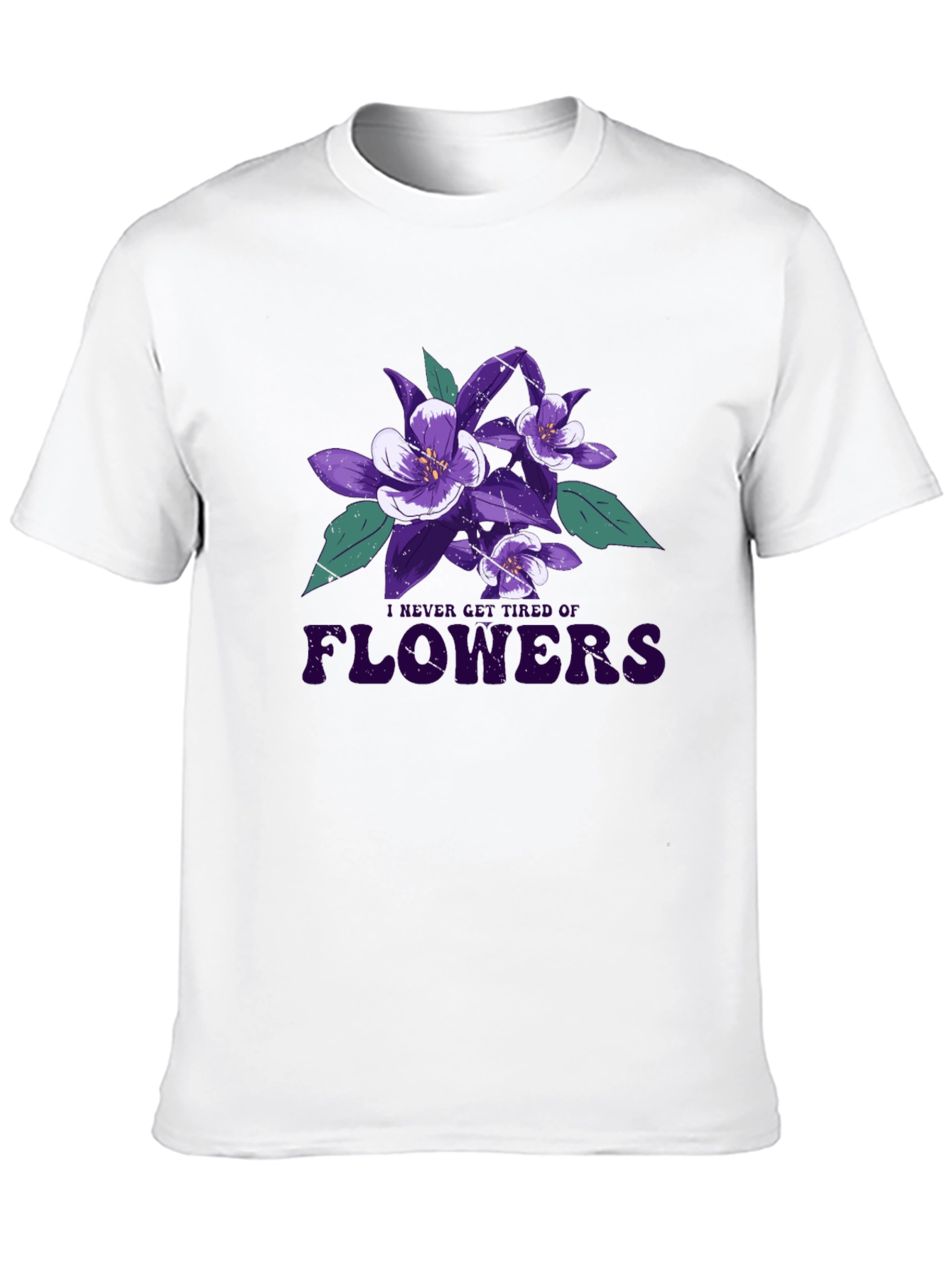 Floral Graphic Print Crew Neck T-Shirt