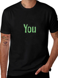 You Graphic Print Black T-Shirt