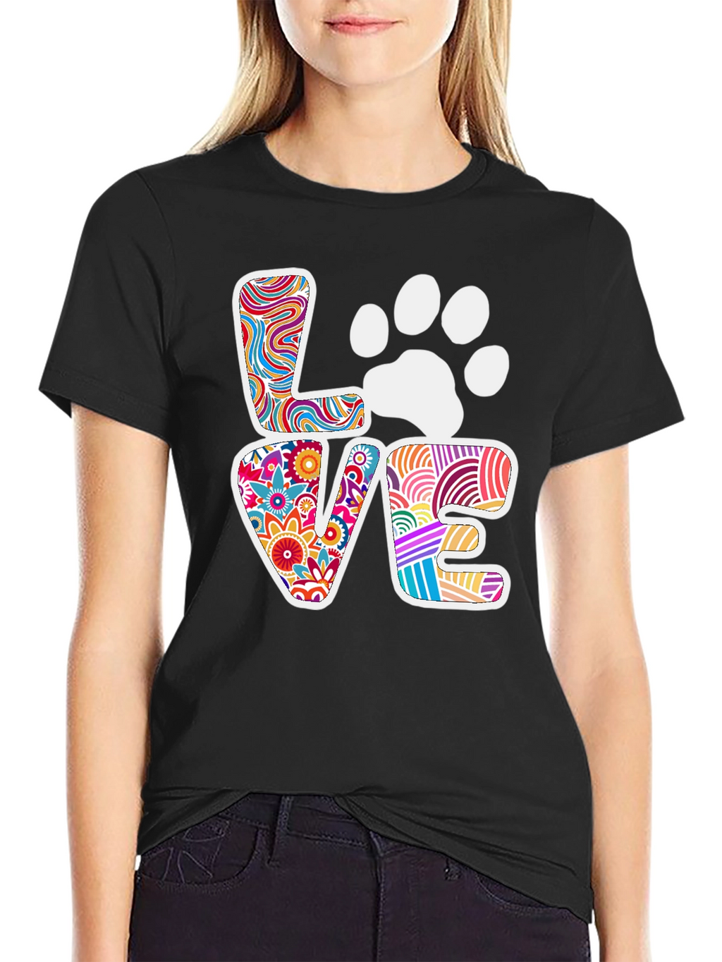 Love Paw Print Graphic Tee