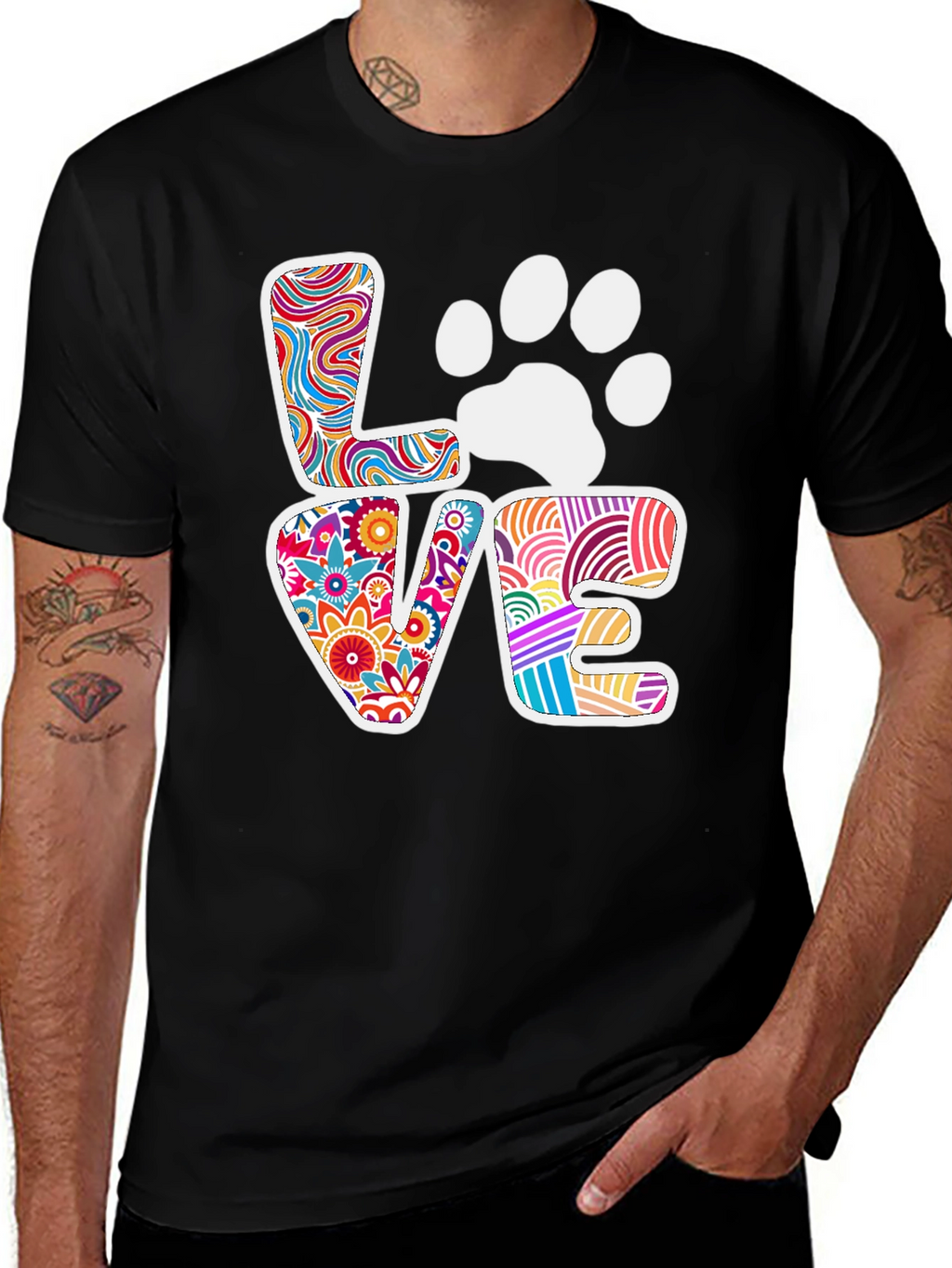 Love Paw Print Graphic Tee