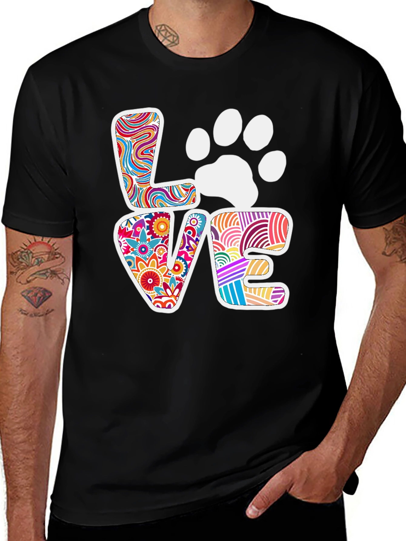 Love Paw Print Graphic Tee