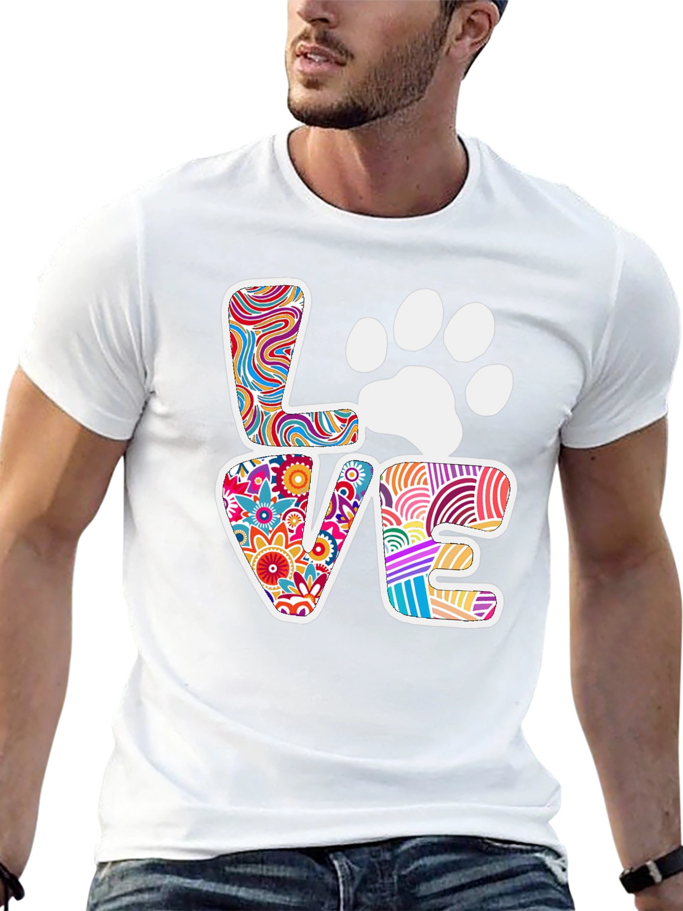 Love Paw Print Graphic Tee