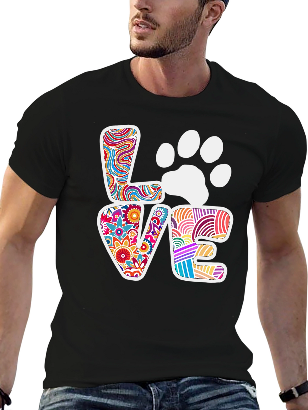 Love Paw Print Graphic Tee