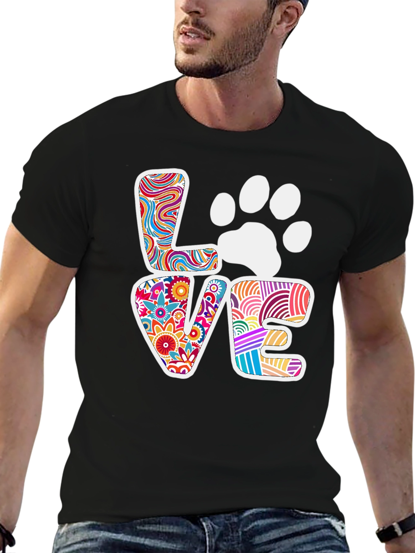 Love Paw Print Graphic Tee