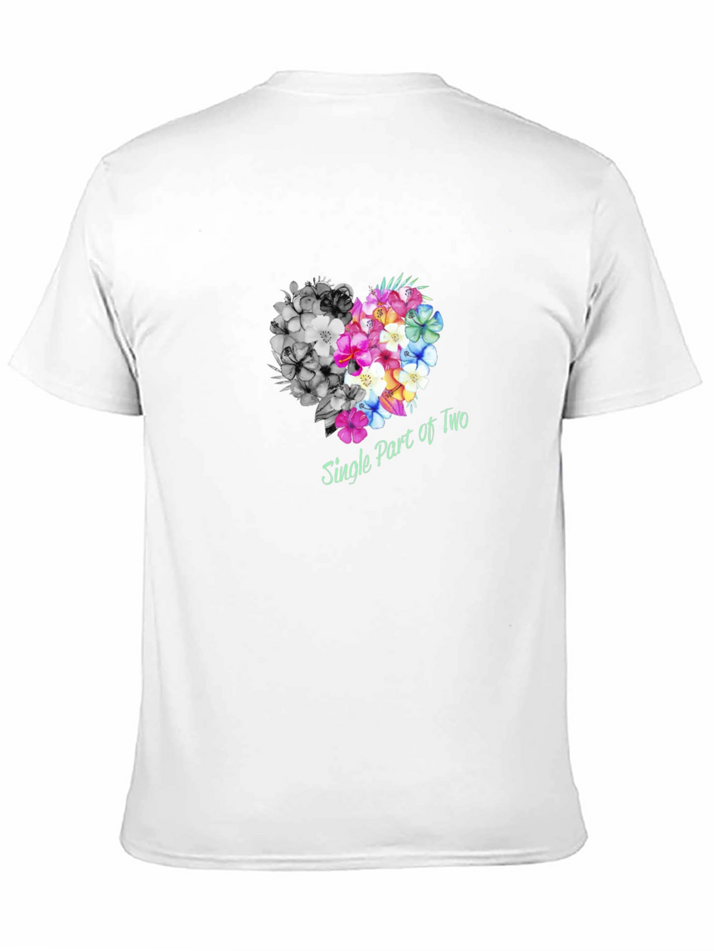 Single Part of Two Floral Heart T-Shirt