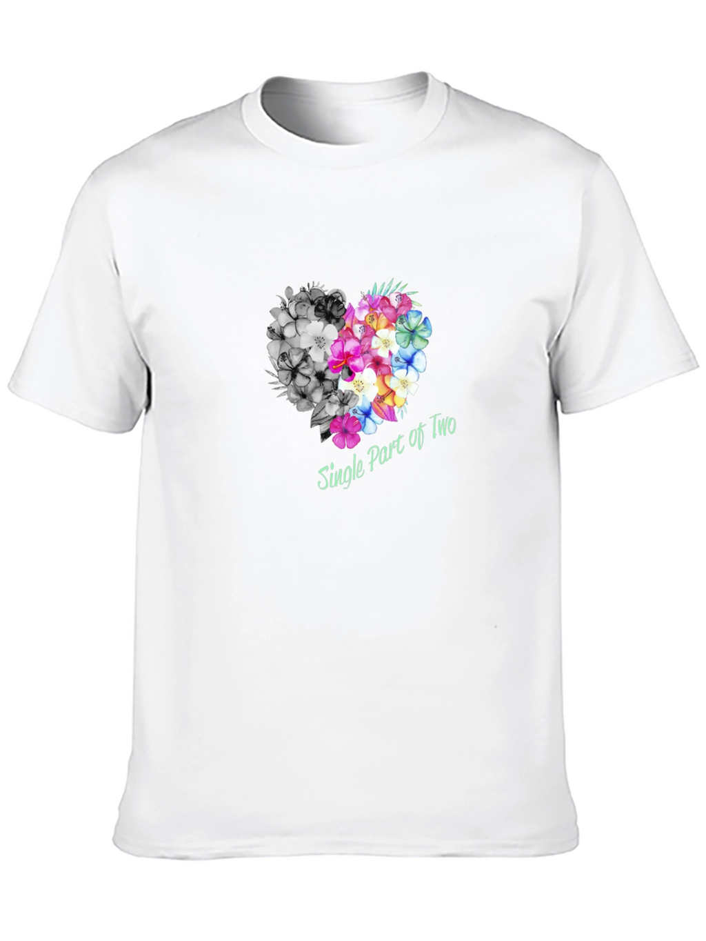 Single Part of Two Floral Heart T-Shirt