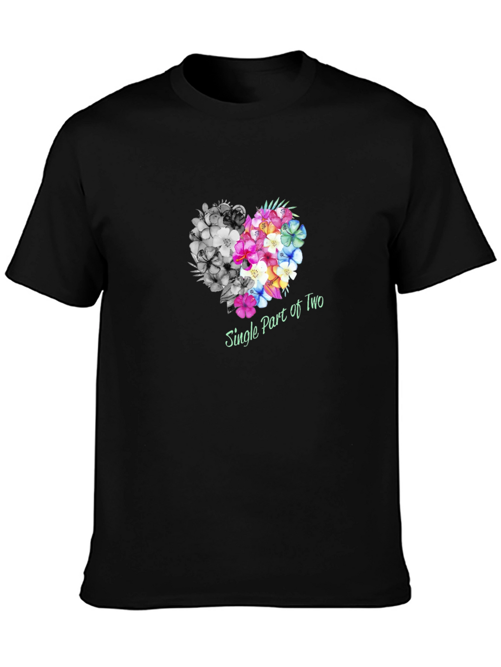 Single Part of Two Floral Heart T-Shirt