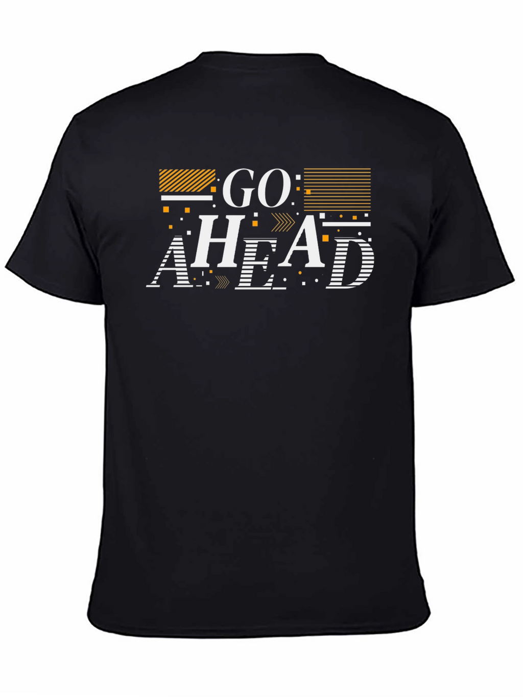 Go Ahead Graphic Print Black T-Shirt