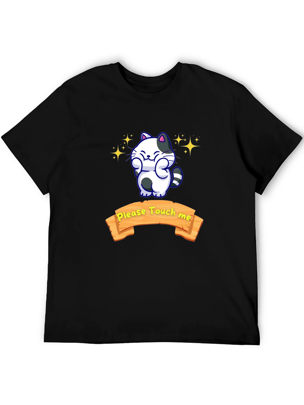 Cute Cat Graphic T-Shirt - Please Touch Me