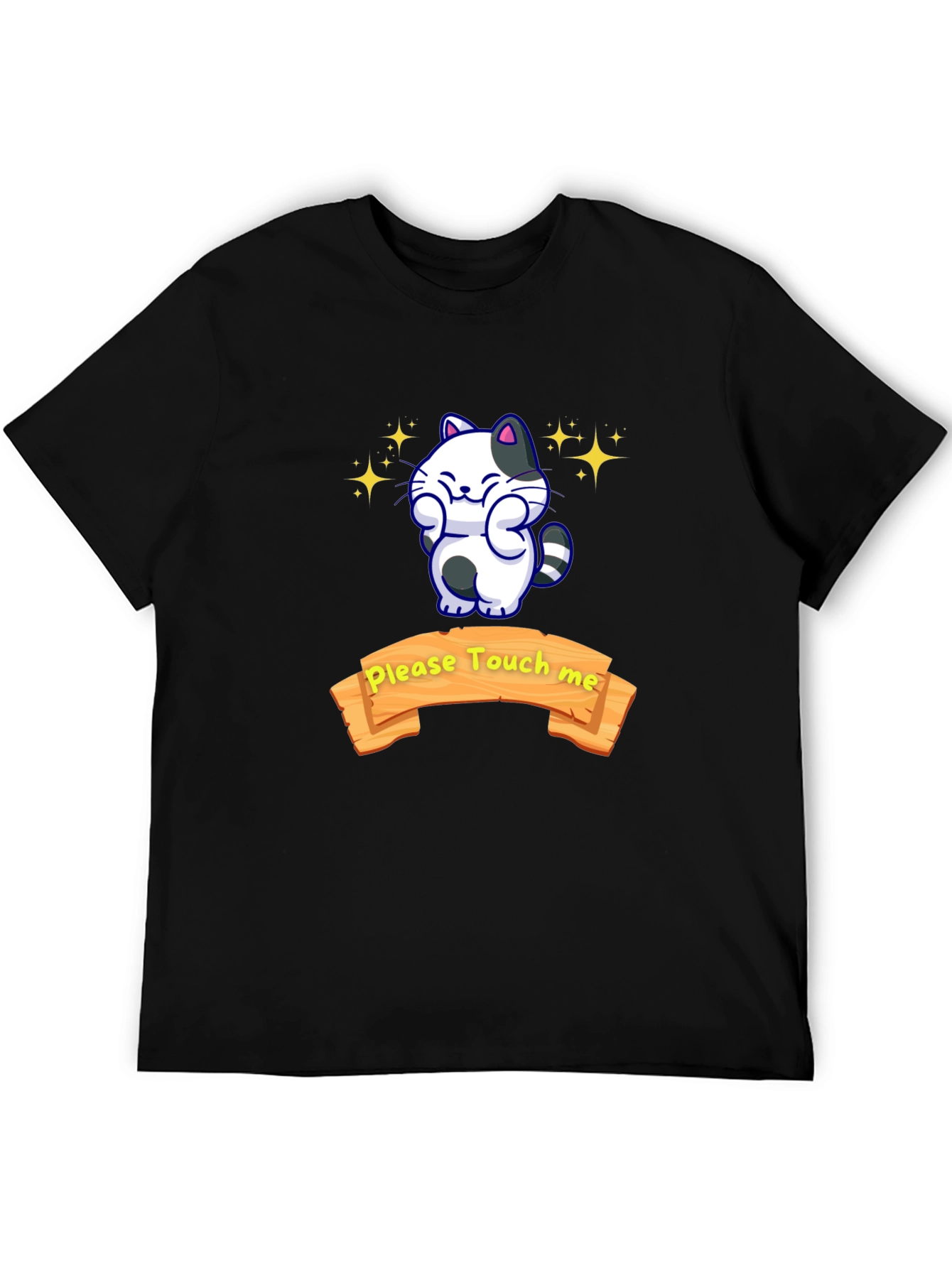 Cute Cat Graphic T-Shirt - Please Touch Me