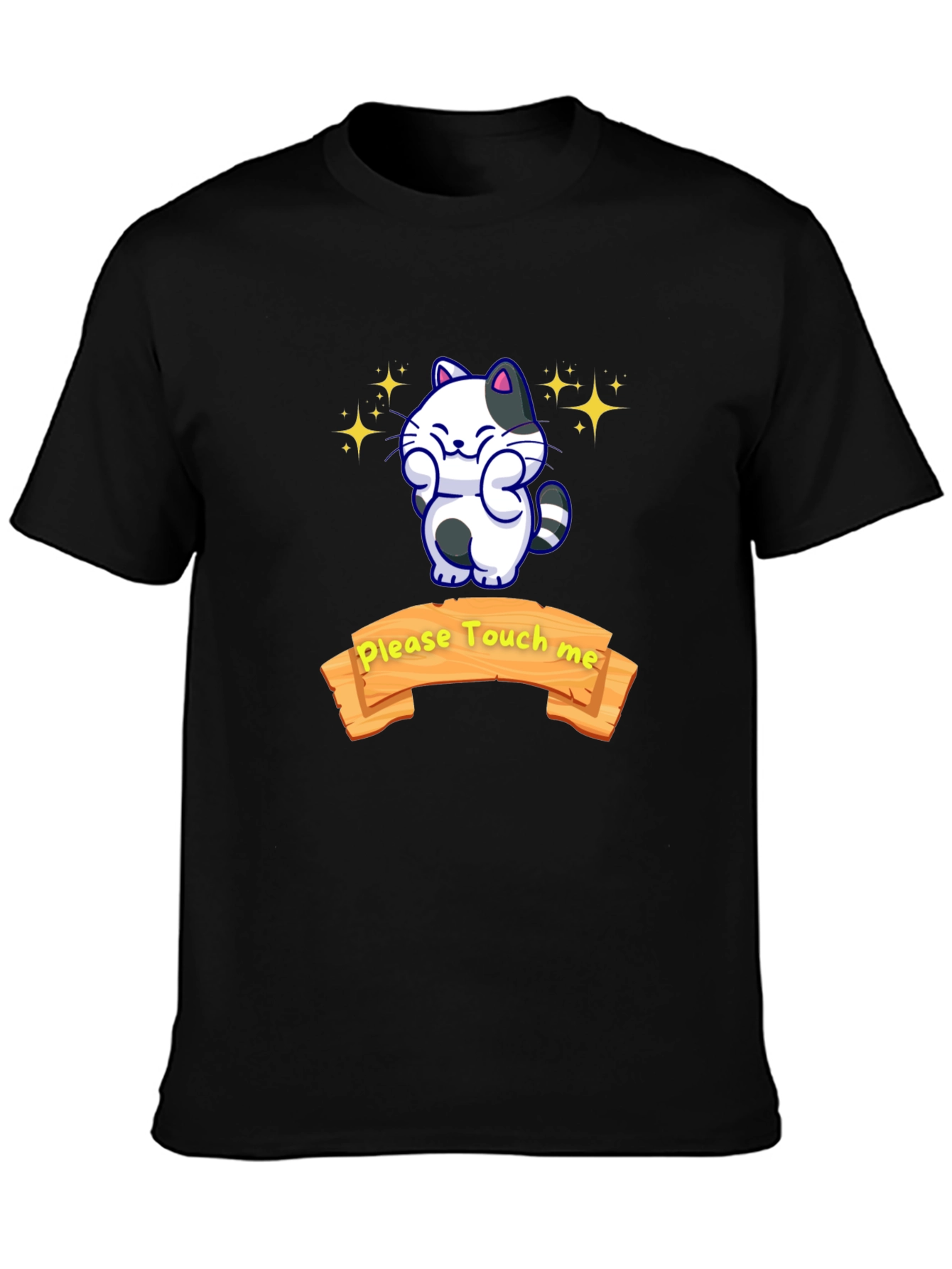 Cute Cat Graphic T-Shirt - Please Touch Me