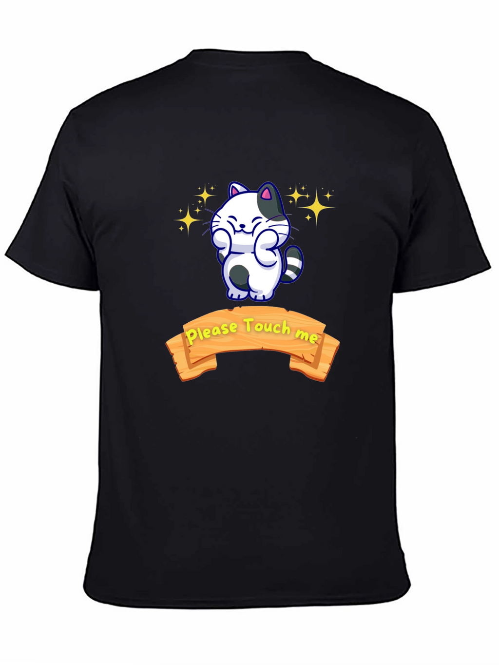 Cute Cat Graphic T-Shirt - Please Touch Me