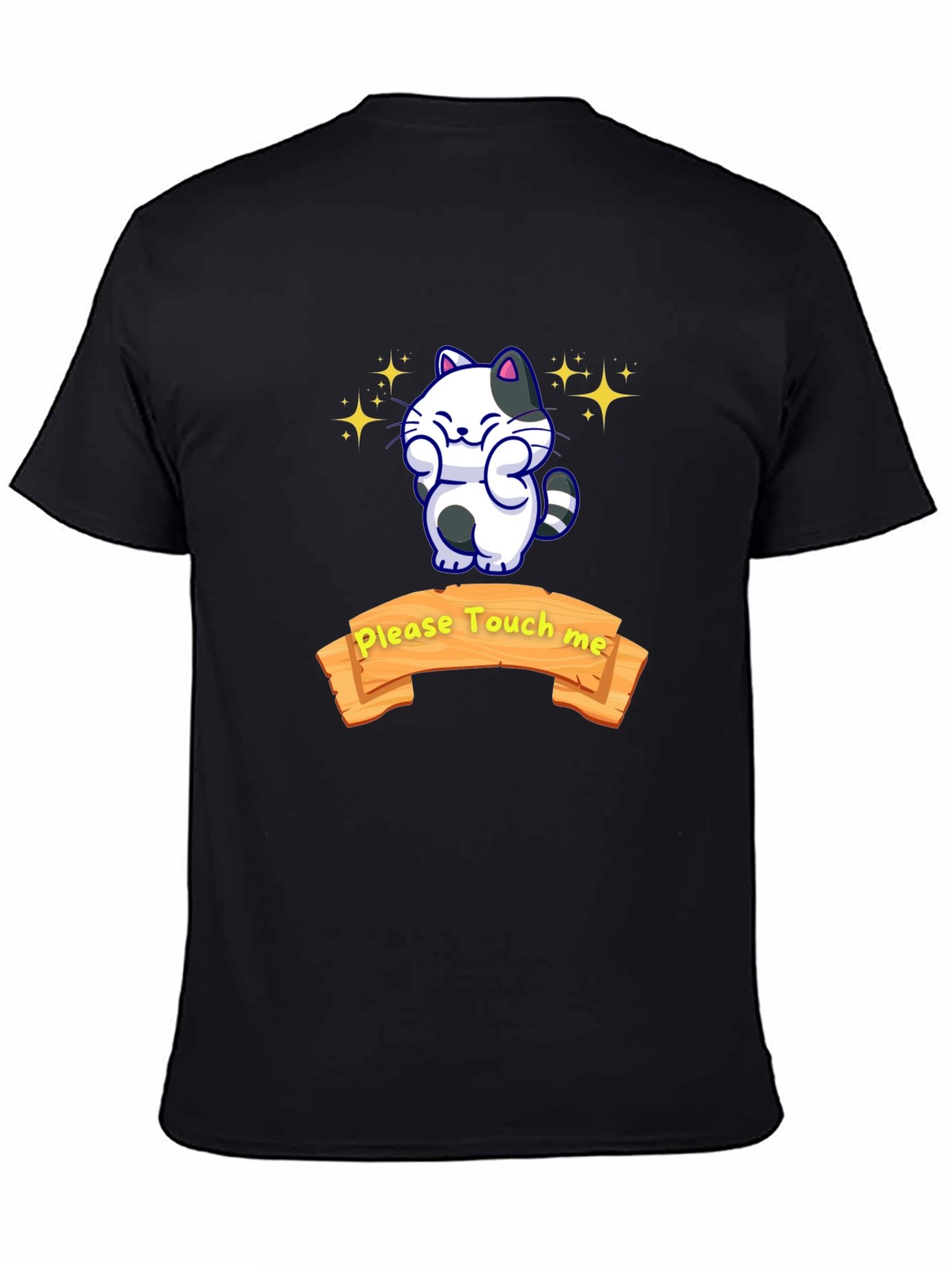 Cute Cat Graphic T-Shirt - Please Touch Me