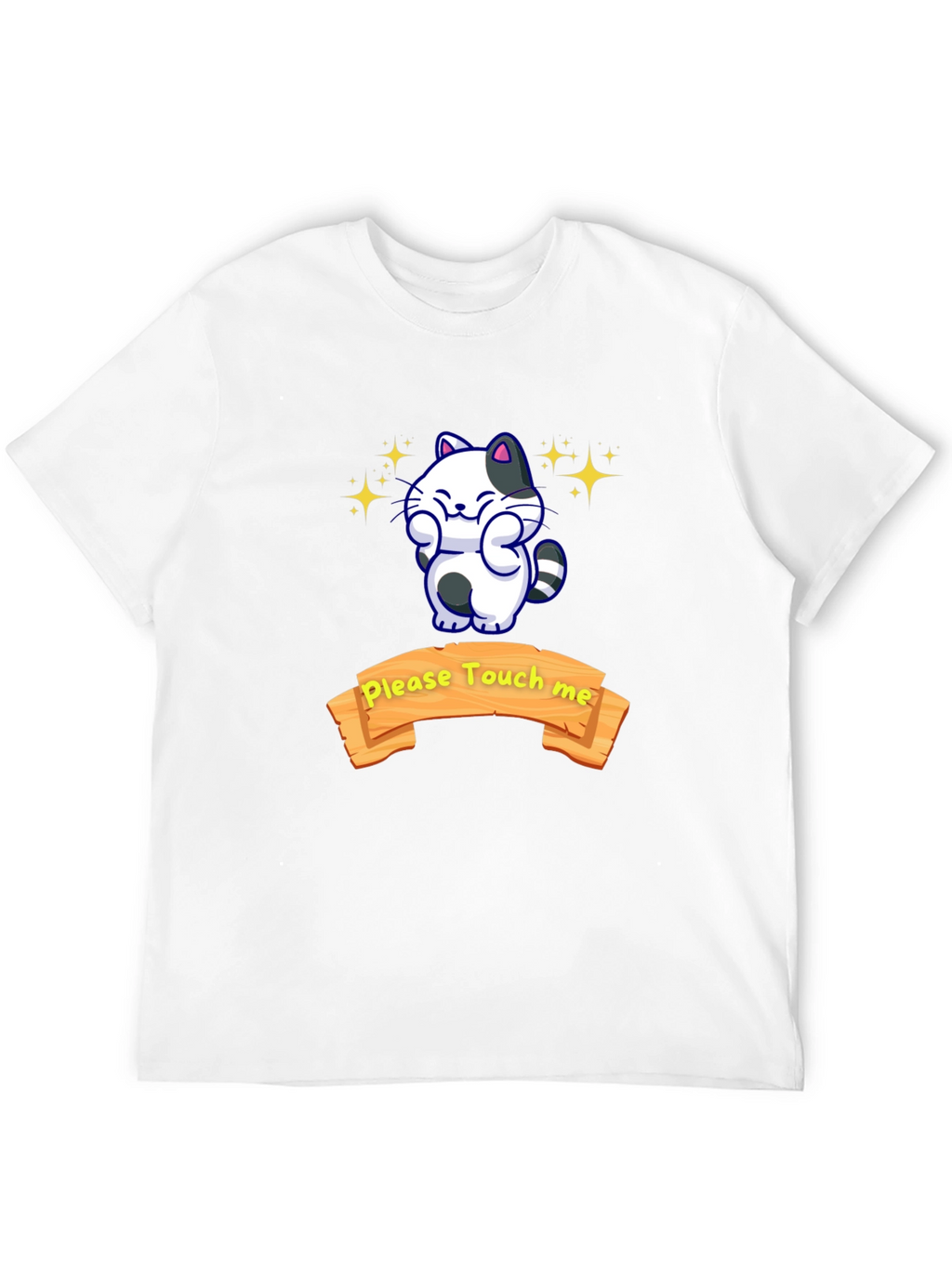 Cute Cat Graphic T-Shirt - Please Touch Me
