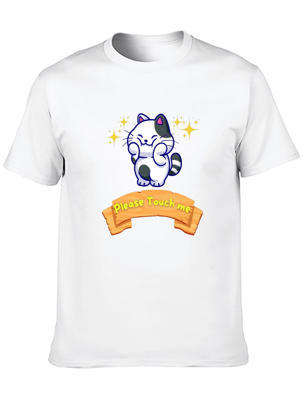 Cute Cat Graphic T-Shirt - Please Touch Me