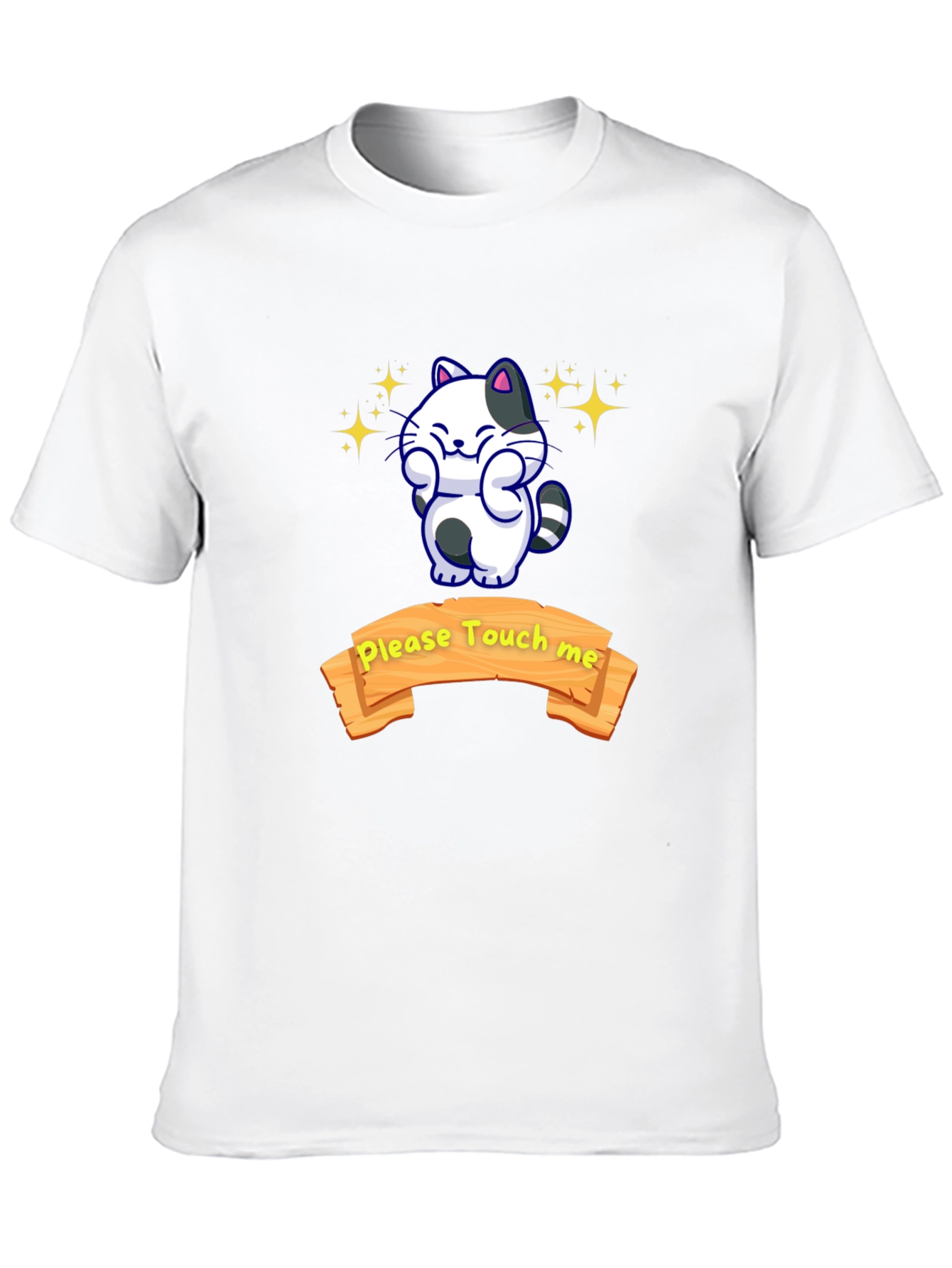 Cute Cat Graphic T-Shirt - Please Touch Me