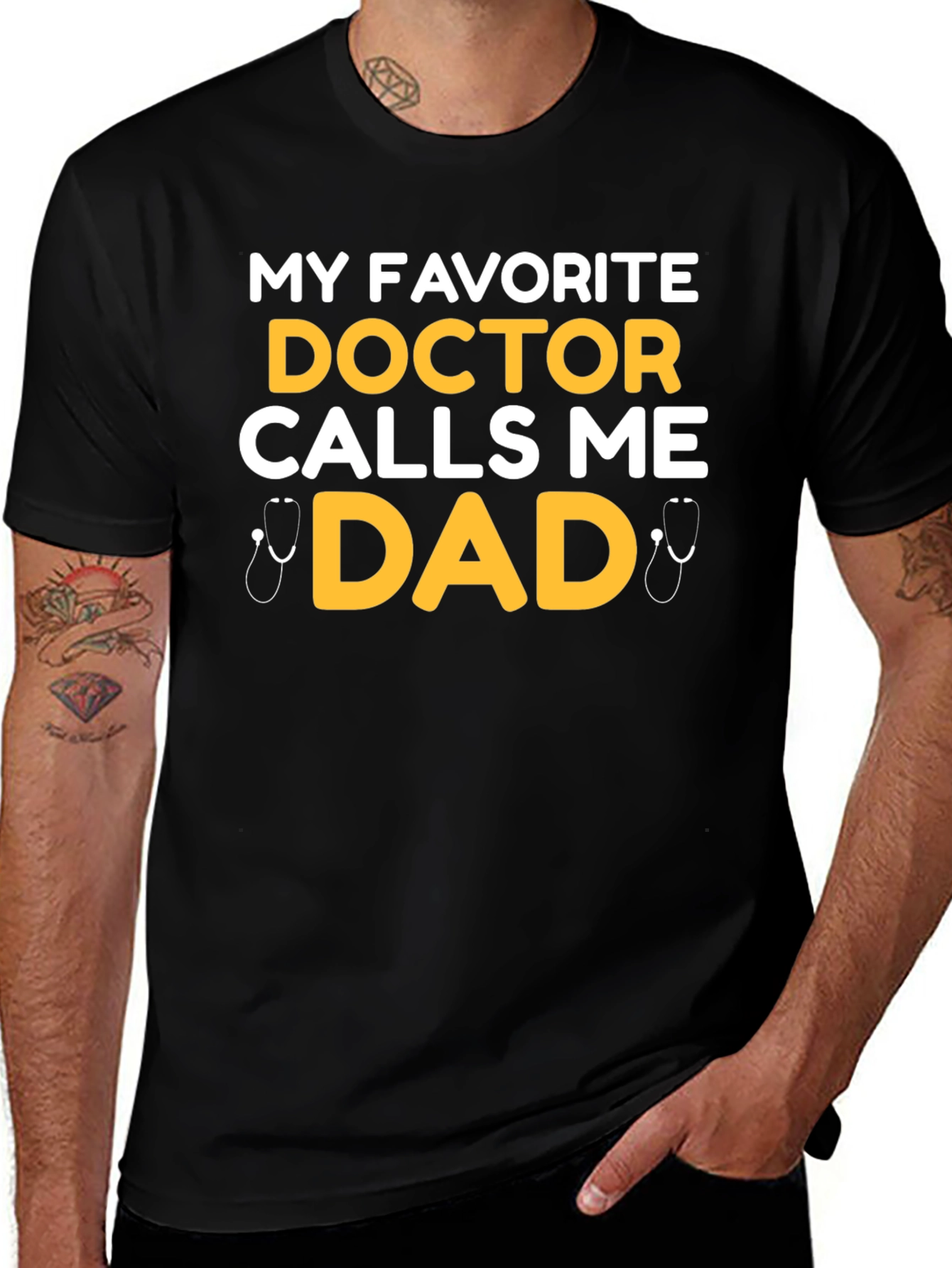 Doctor Dad T-Shirt - My Favorite Doctor Calls Me Dad